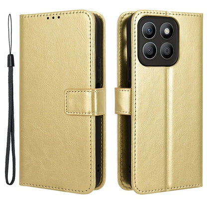 For Honor X8b 4G Cell Phone Case Magnetic Clasp Leather Protective Cover with Wallet Stand