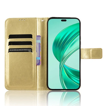 For Honor X8b 4G Cell Phone Case Magnetic Clasp Leather Protective Cover with Wallet Stand