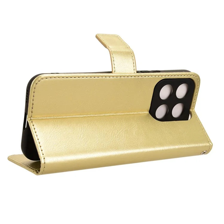 For Honor X8b 4G Cell Phone Case Magnetic Clasp Leather Protective Cover with Wallet Stand