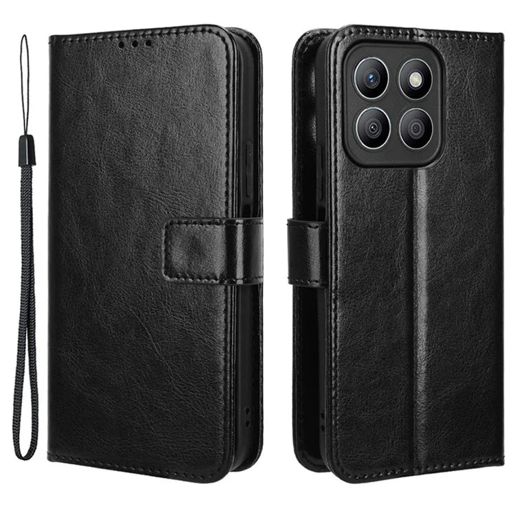 For Honor X8b 4G Cell Phone Case Magnetic Clasp Leather Protective Cover with Wallet Stand