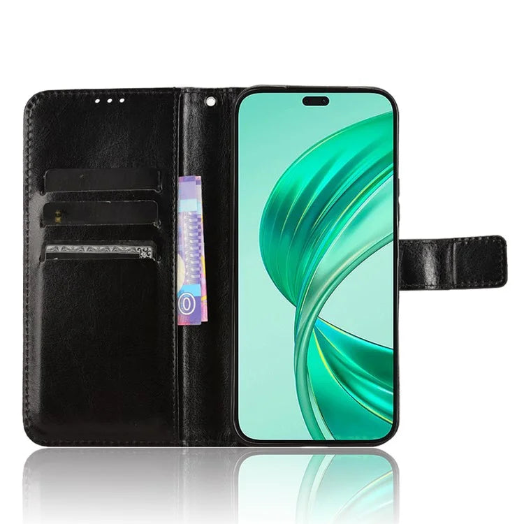 For Honor X8b 4G Cell Phone Case Magnetic Clasp Leather Protective Cover with Wallet Stand