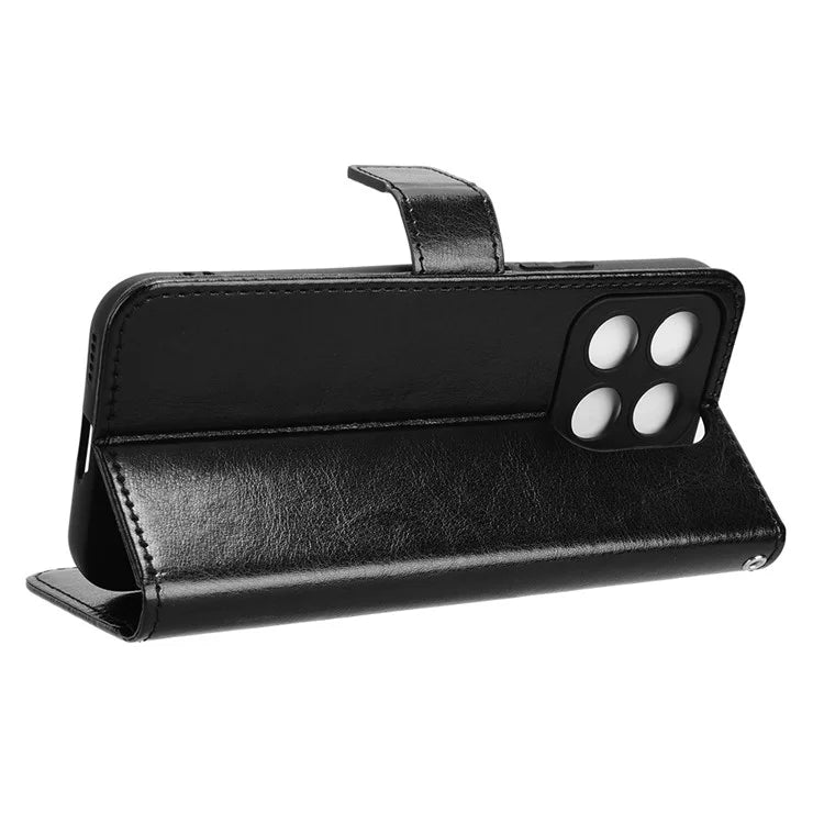 For Honor X8b 4G Cell Phone Case Magnetic Clasp Leather Protective Cover with Wallet Stand