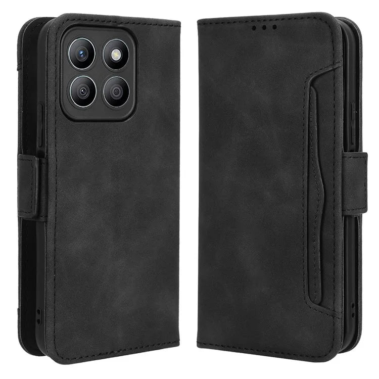 For Honor X8b 4G PU Leather Phone Case Stand Mobile Cover with Multiple Card Slots