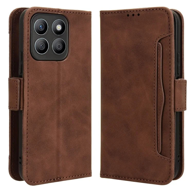 For Honor X8b 4G PU Leather Phone Case Stand Mobile Cover with Multiple Card Slots