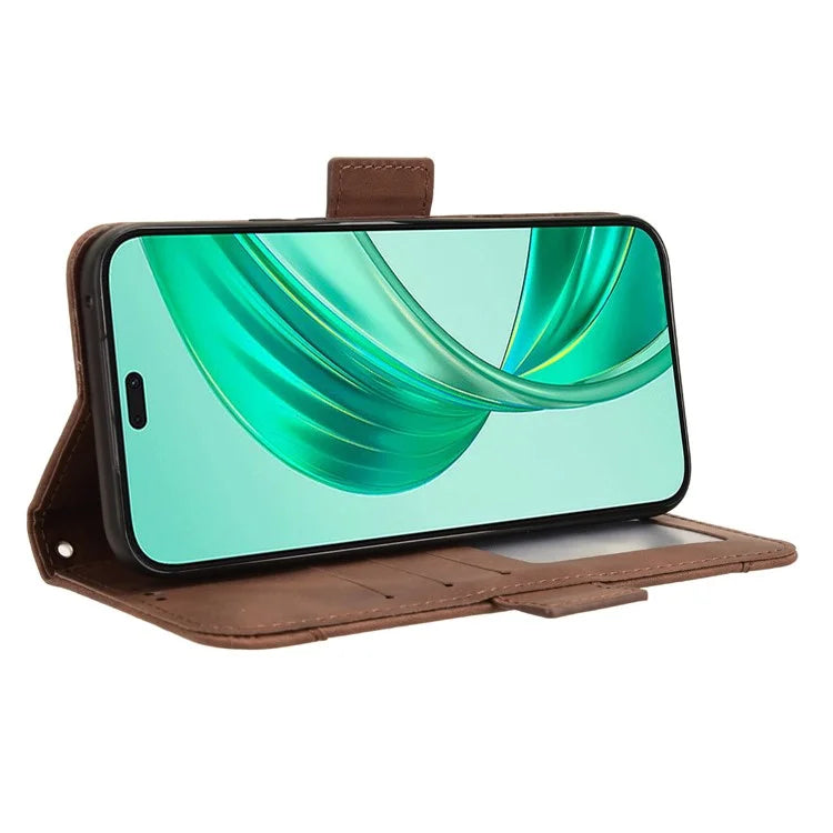 For Honor X8b 4G PU Leather Phone Case Stand Mobile Cover with Multiple Card Slots