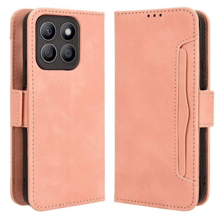 For Honor X8b 4G PU Leather Phone Case Stand Mobile Cover with Multiple Card Slots