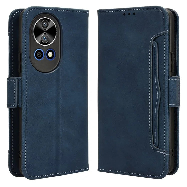 For Huawei nova 12 5G Case Anti-Scratch PU Leather Phone Shell Stand Multiple Card Slots Cover