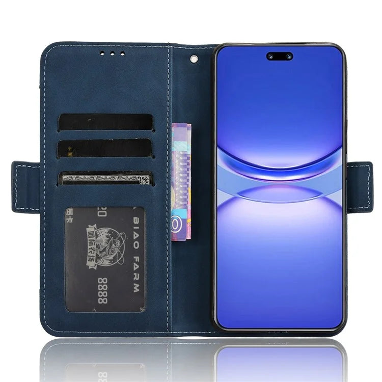 For Huawei nova 12 5G Case Anti-Scratch PU Leather Phone Shell Stand Multiple Card Slots Cover
