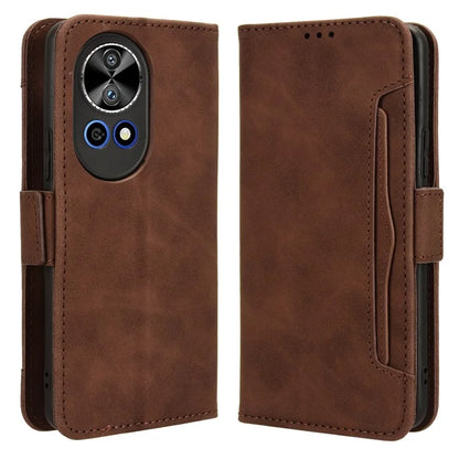 For Huawei nova 12 5G Case Anti-Scratch PU Leather Phone Shell Stand Multiple Card Slots Cover