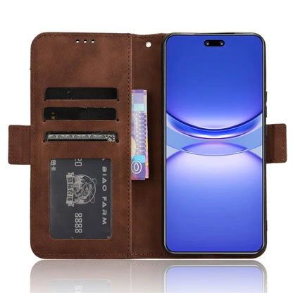 For Huawei nova 12 5G Case Anti-Scratch PU Leather Phone Shell Stand Multiple Card Slots Cover