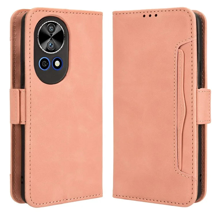 For Huawei nova 12 5G Case Anti-Scratch PU Leather Phone Shell Stand Multiple Card Slots Cover