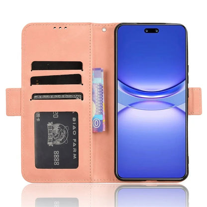 For Huawei nova 12 5G Case Anti-Scratch PU Leather Phone Shell Stand Multiple Card Slots Cover
