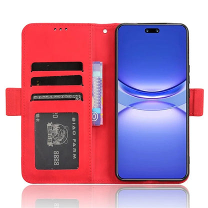 For Huawei nova 12 5G Case Anti-Scratch PU Leather Phone Shell Stand Multiple Card Slots Cover