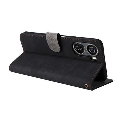 For ZTE Blade V41 Vita 5G / Axon 40 Lite / Blade V40 Design / V50 Design 5G / nubia Neo 5G Leather Case Phone Cover RFID Blocking