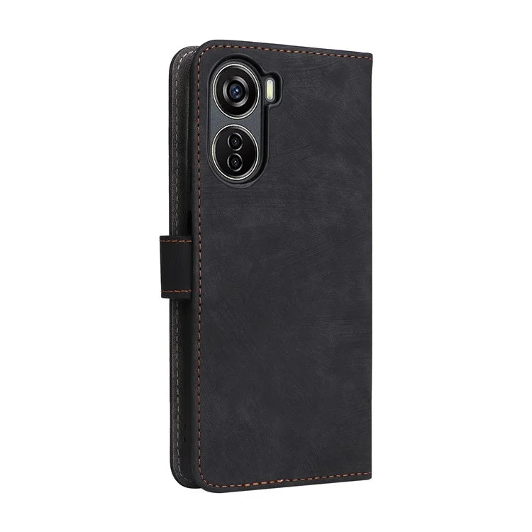 For ZTE Blade V41 Vita 5G / Axon 40 Lite / Blade V40 Design / V50 Design 5G / nubia Neo 5G Leather Case Phone Cover RFID Blocking