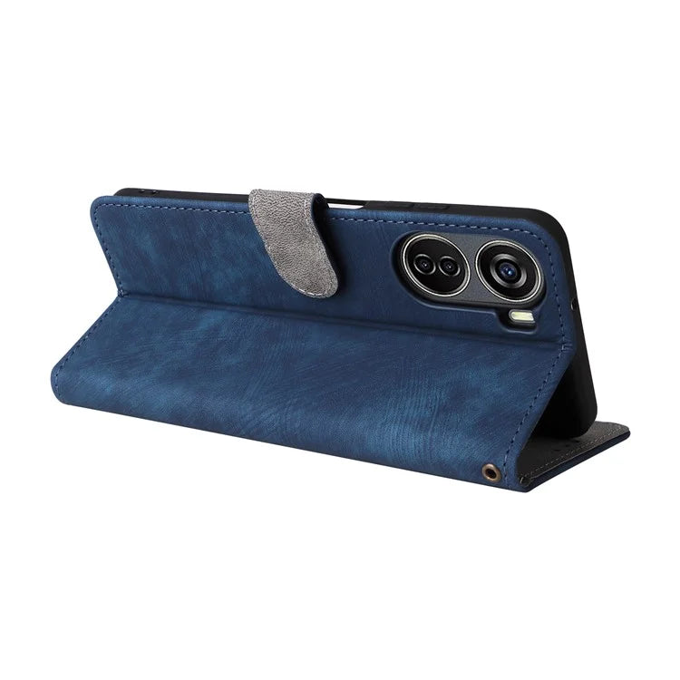 For ZTE Blade V41 Vita 5G / Axon 40 Lite / Blade V40 Design / V50 Design 5G / nubia Neo 5G Leather Case Phone Cover RFID Blocking