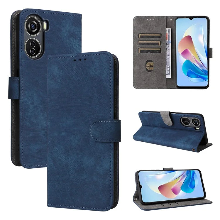 For ZTE Blade V41 Vita 5G / Axon 40 Lite / Blade V40 Design / V50 Design 5G / nubia Neo 5G Leather Case Phone Cover RFID Blocking