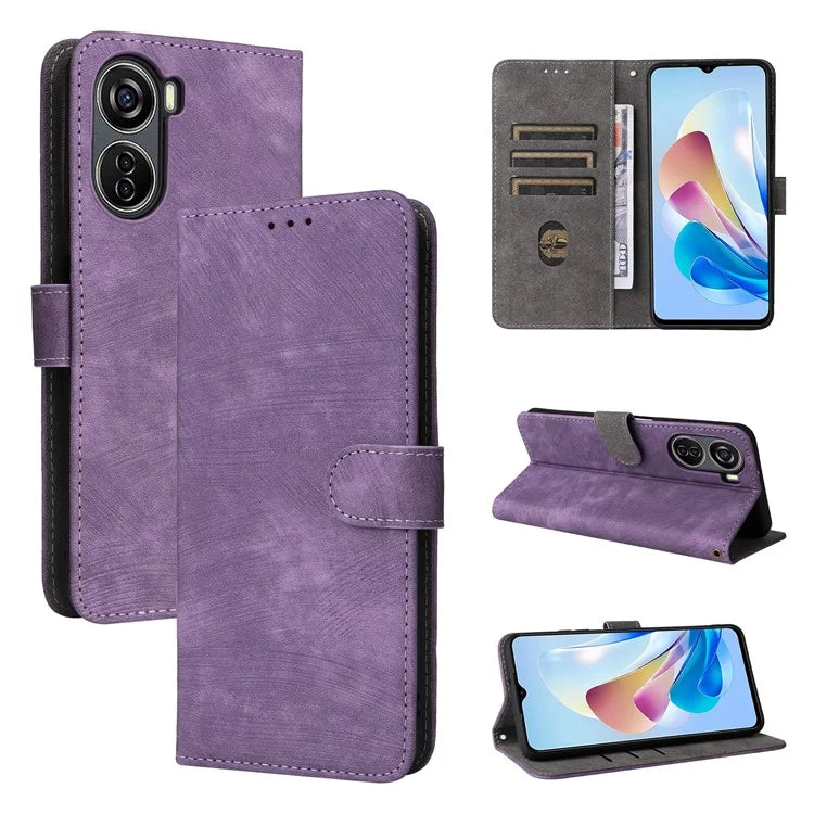 For ZTE Blade V41 Vita 5G / Axon 40 Lite / Blade V40 Design / V50 Design 5G / nubia Neo 5G Leather Case Phone Cover RFID Blocking