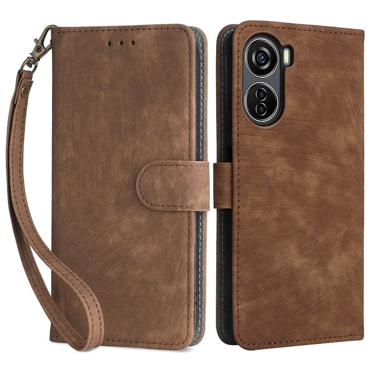 For ZTE Blade V41 Vita 5G / Axon 40 Lite / Blade V40 Design / V50 Design 5G / nubia Neo 5G Leather Case Phone Cover RFID Blocking