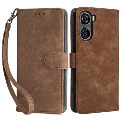 For ZTE Blade V41 Vita 5G / Axon 40 Lite / Blade V40 Design / V50 Design 5G / nubia Neo 5G Leather Case Phone Cover RFID Blocking