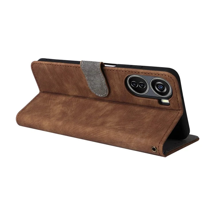 For ZTE Blade V41 Vita 5G / Axon 40 Lite / Blade V40 Design / V50 Design 5G / nubia Neo 5G Leather Case Phone Cover RFID Blocking