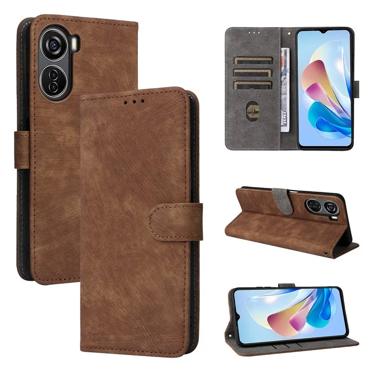 For ZTE Blade V41 Vita 5G / Axon 40 Lite / Blade V40 Design / V50 Design 5G / nubia Neo 5G Leather Case Phone Cover RFID Blocking