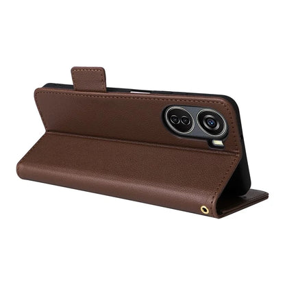For ZTE Blade V41 Vita 5G / Axon 40 Lite / Blade V40 Design / V50 Design 5G / nubia Neo 5G Case Wallet Phone Cover Litchi Texture