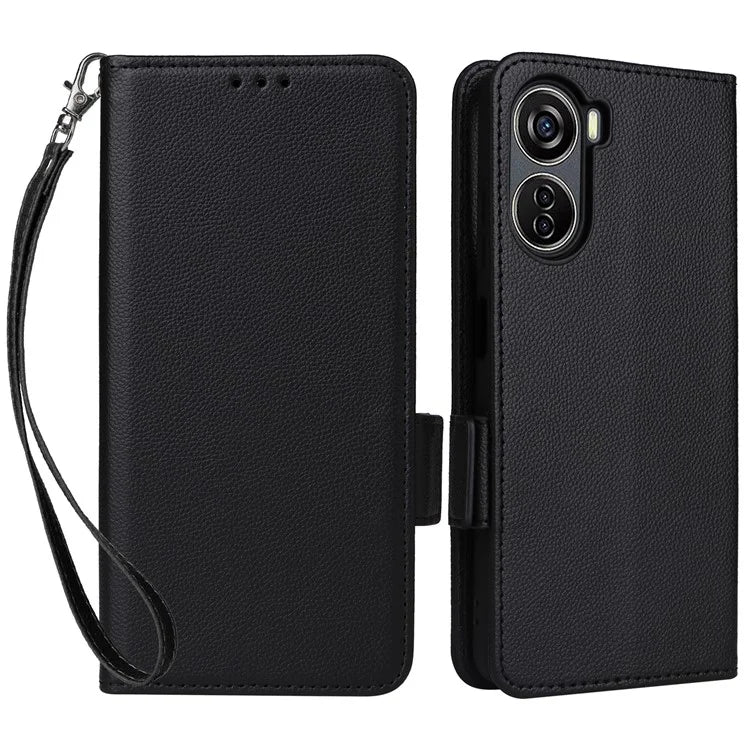 For ZTE Blade V41 Vita 5G / Axon 40 Lite / Blade V40 Design / V50 Design 5G / nubia Neo 5G Case Wallet Phone Cover Litchi Texture