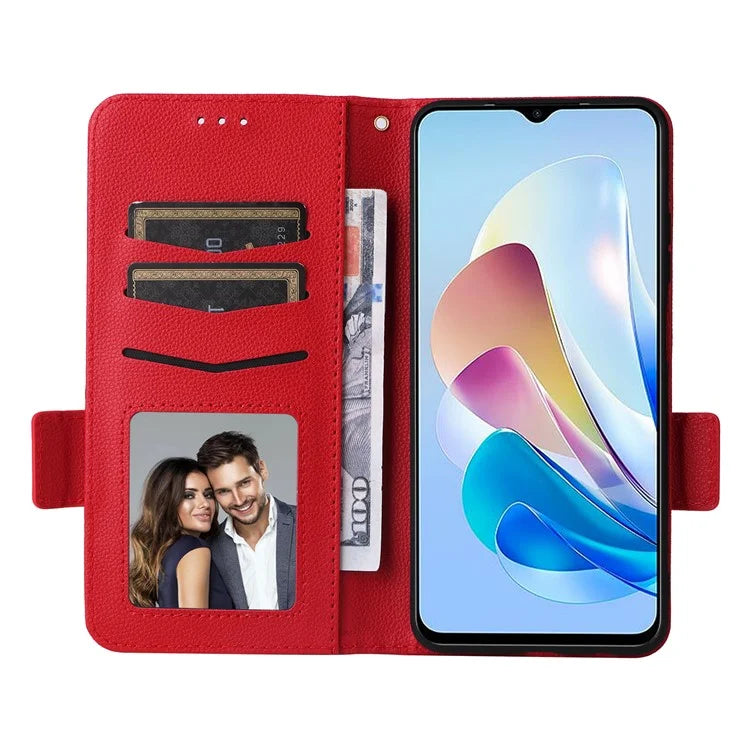 For ZTE Blade V41 Vita 5G / Axon 40 Lite / Blade V40 Design / V50 Design 5G / nubia Neo 5G Case Wallet Phone Cover Litchi Texture