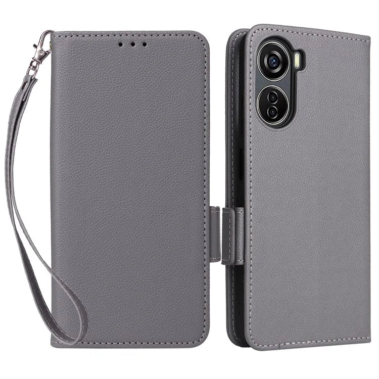 For ZTE Blade V41 Vita 5G / Axon 40 Lite / Blade V40 Design / V50 Design 5G / nubia Neo 5G Case Wallet Phone Cover Litchi Texture