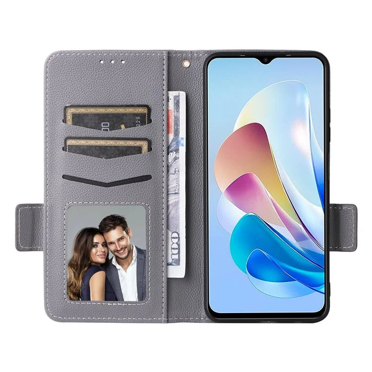 For ZTE Blade V41 Vita 5G / Axon 40 Lite / Blade V40 Design / V50 Design 5G / nubia Neo 5G Case Wallet Phone Cover Litchi Texture
