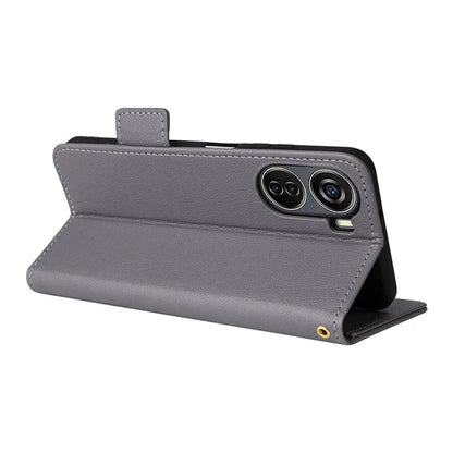 For ZTE Blade V41 Vita 5G / Axon 40 Lite / Blade V40 Design / V50 Design 5G / nubia Neo 5G Case Wallet Phone Cover Litchi Texture