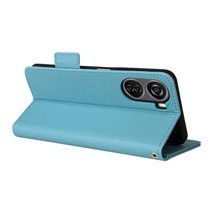 For ZTE Blade V41 Vita 5G / Axon 40 Lite / Blade V40 Design / V50 Design 5G / nubia Neo 5G Case Wallet Phone Cover Litchi Texture