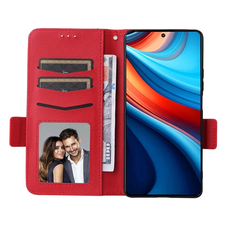 For Xiaomi Redmi Note 13R Pro 5G / Poco X6 Neo 5G Phone Case PU Leather Card Slots Magnetic Closure Cover Full Protection