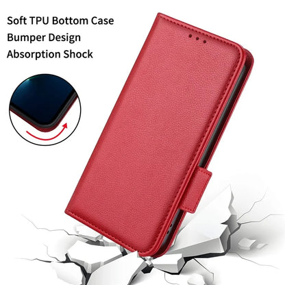 For Xiaomi Redmi Note 13R Pro 5G / Poco X6 Neo 5G Phone Case PU Leather Card Slots Magnetic Closure Cover Full Protection