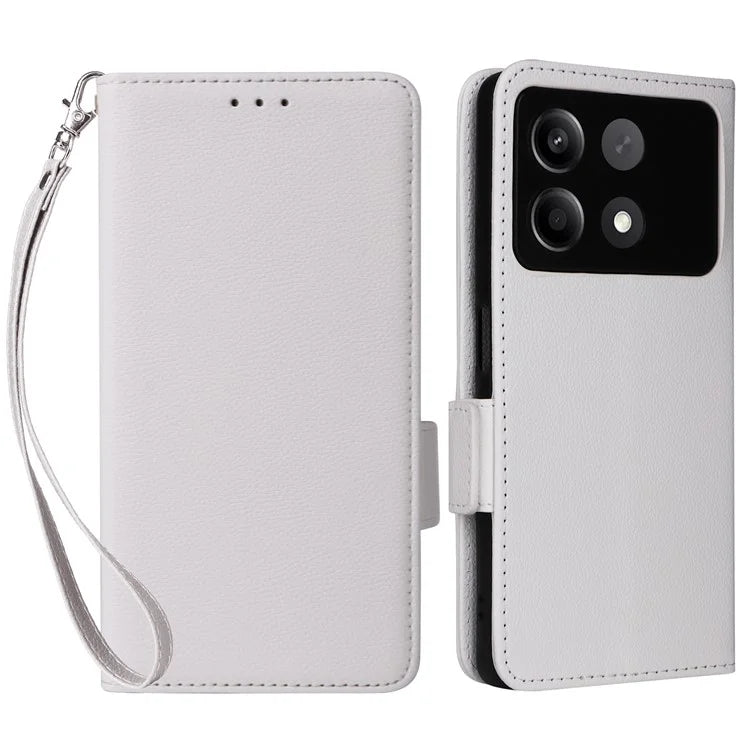 For Xiaomi Redmi Note 13R Pro 5G / Poco X6 Neo 5G Phone Case PU Leather Card Slots Magnetic Closure Cover Full Protection