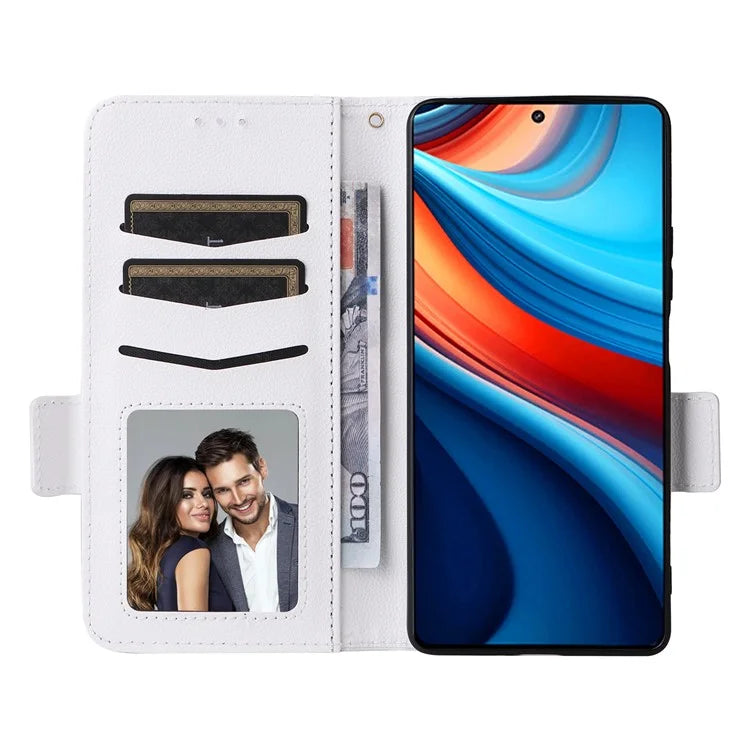 For Xiaomi Redmi Note 13R Pro 5G / Poco X6 Neo 5G Phone Case PU Leather Card Slots Magnetic Closure Cover Full Protection