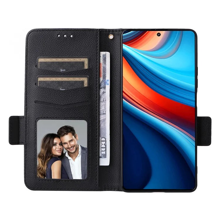 For Xiaomi Redmi Note 13R Pro 5G / Poco X6 Neo 5G Phone Case PU Leather Card Slots Magnetic Closure Cover Full Protection