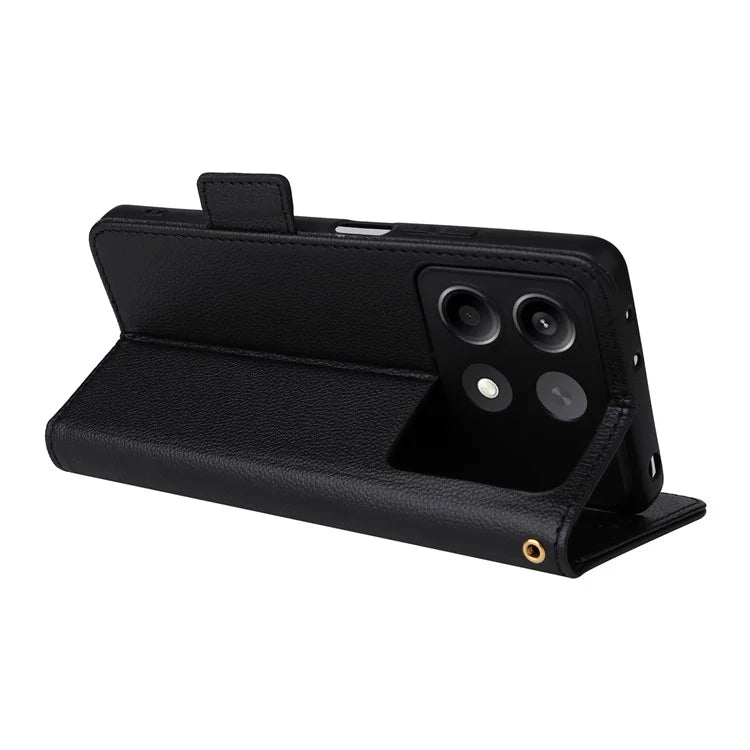 For Xiaomi Redmi Note 13R Pro 5G / Poco X6 Neo 5G Phone Case PU Leather Card Slots Magnetic Closure Cover Full Protection