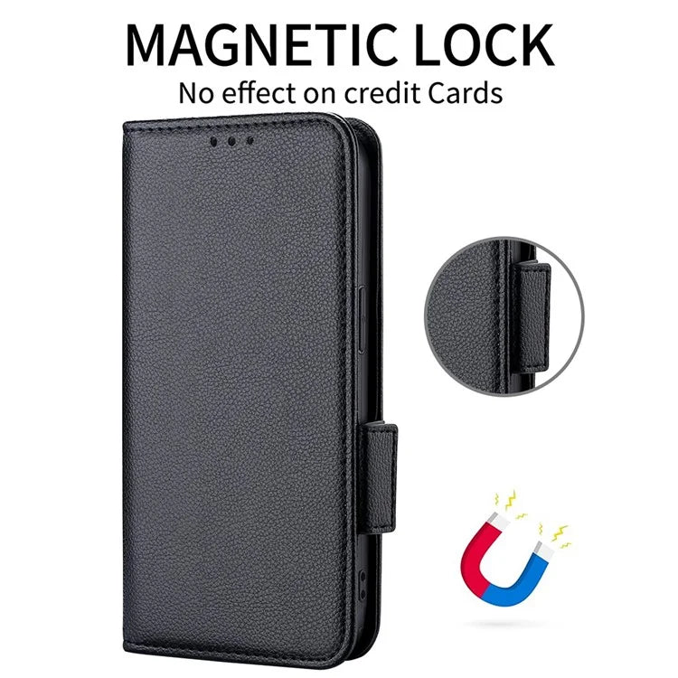 For Xiaomi Redmi Note 13R Pro 5G / Poco X6 Neo 5G Phone Case PU Leather Card Slots Magnetic Closure Cover Full Protection