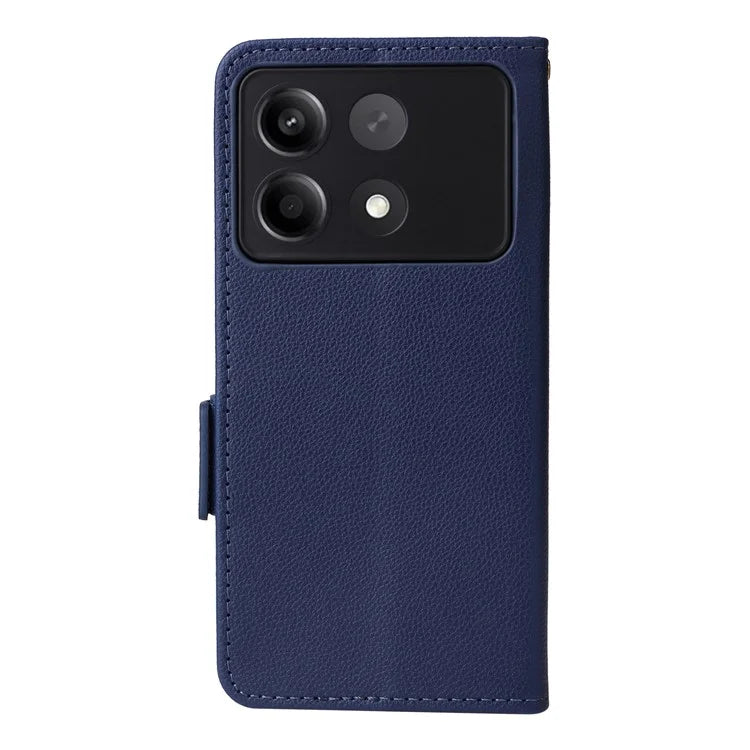 For Xiaomi Redmi Note 13R Pro 5G / Poco X6 Neo 5G Phone Case PU Leather Card Slots Magnetic Closure Cover Full Protection