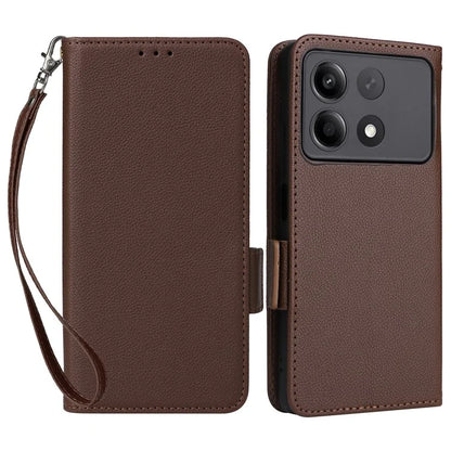 For Xiaomi Redmi Note 13R Pro 5G / Poco X6 Neo 5G Phone Case PU Leather Card Slots Magnetic Closure Cover Full Protection