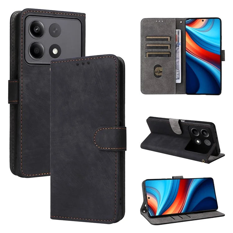 For Xiaomi Redmi Note 13R Pro 5G / Poco X6 Neo 5G Case RFID Blocking Wallet PU Leather+TPU Phone Cover