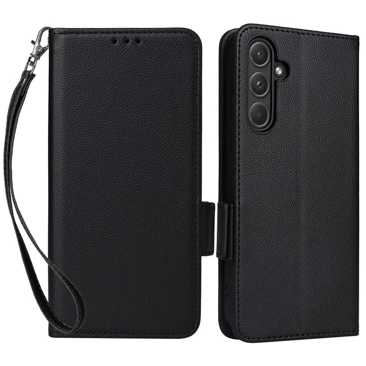 For Samsung Galaxy A55 5G Flip Wallet Leather Case Litchi Texture Phone Cover