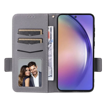 For Samsung Galaxy A55 5G Flip Wallet Leather Case Litchi Texture Phone Cover