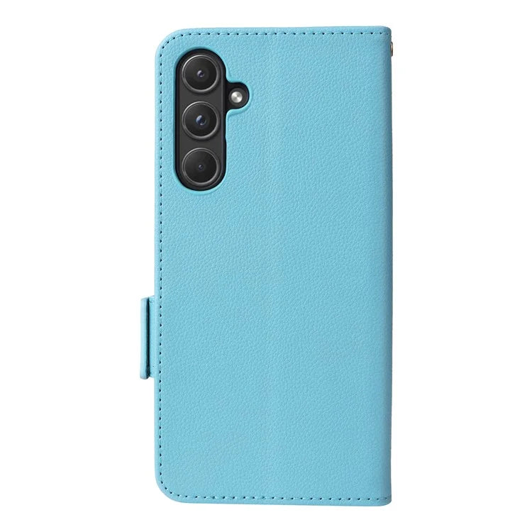 For Samsung Galaxy A55 5G Flip Wallet Leather Case Litchi Texture Phone Cover