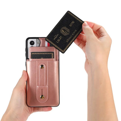 For Samsung Galaxy S21+ 5G Cell Phone Case Retro PU Leather+TPU Cover with Hidden Card Holder
