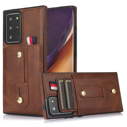For Samsung Galaxy Note20 Ultra 5G / Note20 Ultra Cell Phone Case Anti-drop Kickstand Cover with Card Holder