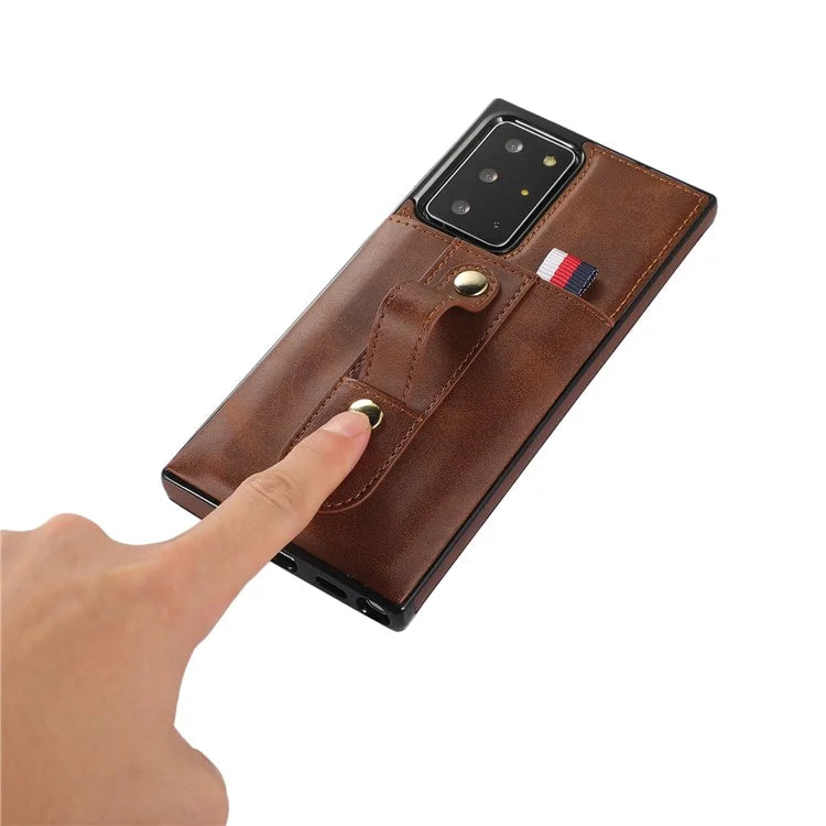 For Samsung Galaxy Note20 Ultra 5G / Note20 Ultra Cell Phone Case Anti-drop Kickstand Cover with Card Holder