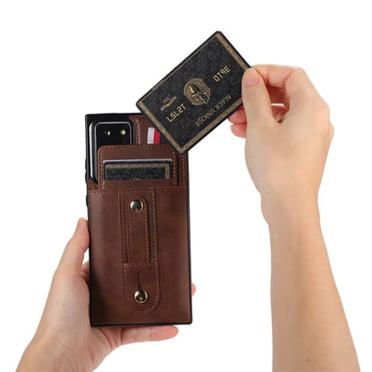 For Samsung Galaxy Note20 Ultra 5G / Note20 Ultra Cell Phone Case Anti-drop Kickstand Cover with Card Holder